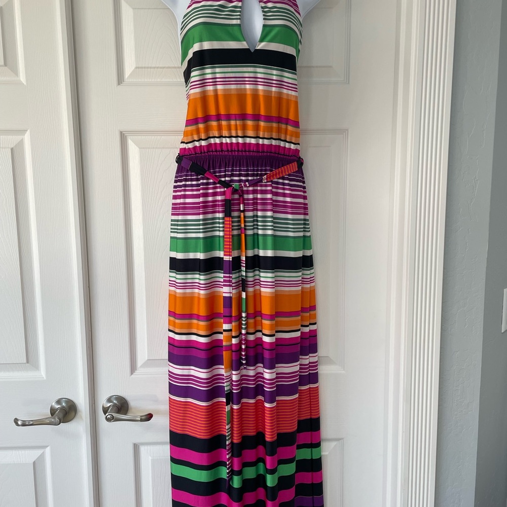 VENUS Striped Maxi Dress